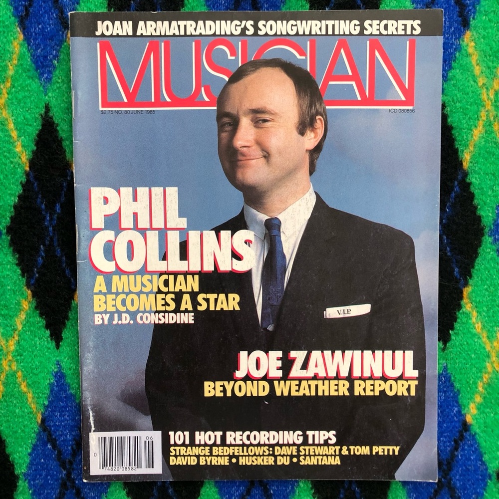 Musician magazine 80s Music mag Phil Collins, Joe Zawinul Retro 1980s ❤️